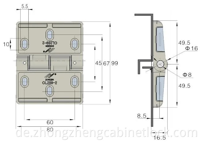 Zinc Alloy Door Plane Cabinet